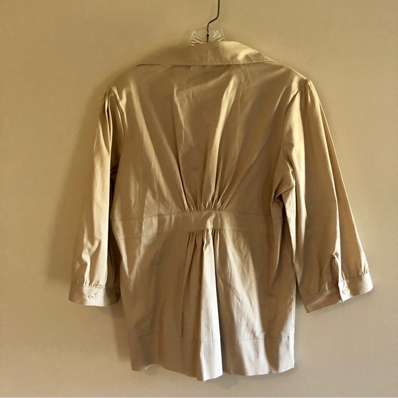 Vintage Y2K Antilia Femme Khaki Button Down Blouse - Picture 2 of 11